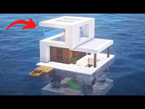 Видео: майнкрафт: как построить современный дом на воде - Майнкрафт Современный Дом