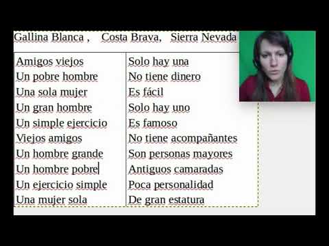 Видео: A2 Прилагательное до и после существительного. Разница
