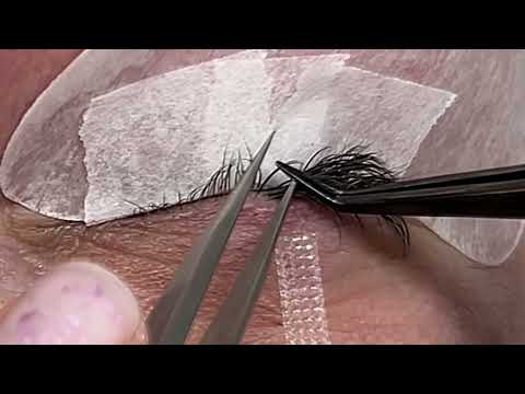 Видео: Классическое наращивание ресниц на возрастные глазки