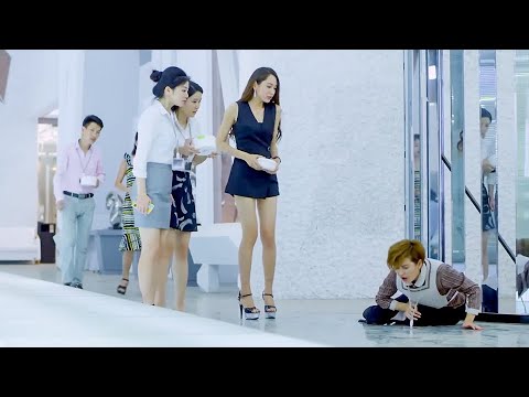 Видео: Секретарь издевается над новым уборщиком, не зная, что она жена генерального директора!