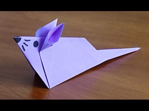 Видео: Как сделать мышку из бумаги. Оригами мышь. Origami mouse