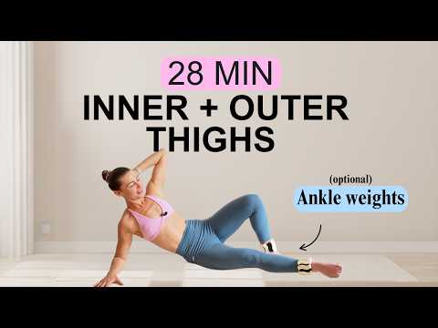 Видео: 28 МИН. ВНУТРЕННЯЯ + ВНЕШНЯЯ ЧАСТЬ БЕДРА - Только пол, тонизирование ног, низкая ударная нагрузка...