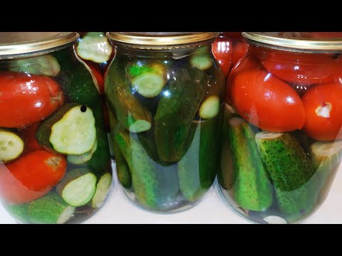 Видео: Огурчики КАК БОЛГАРСКИЕ. Ассорти ИЗ ОГУРЦОВ И ПОМИДОРОВ на зиму.