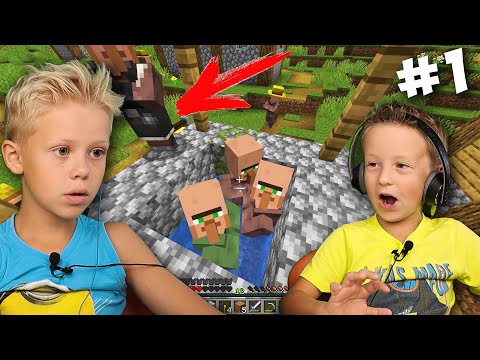 Видео: Детсадовец и Школьник Выживание в Майнкрафте Первый День