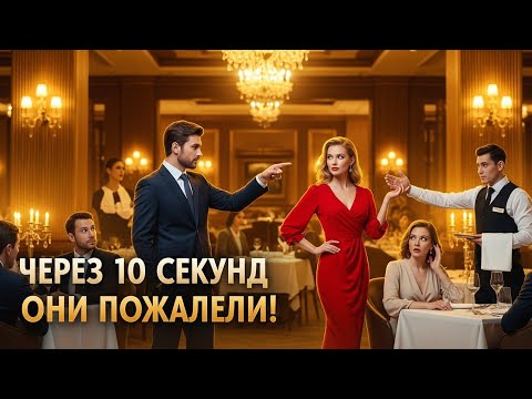 Видео: "Высокомерная Пара Осрамилась Перед Всем Рестораном! Они Выгнали Женщину — И Сразу Пожалели!"