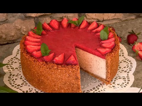 Видео: КЛУБНИЧНЫЙ ЧИЗКЕЙК с клубничным кремом