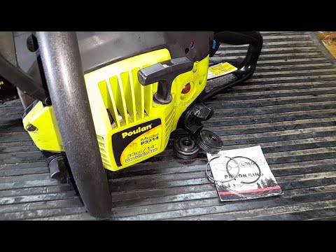 Видео: Poulan P3314 - замена сальников, кольца, герметизация ЦПГ. Часть 2