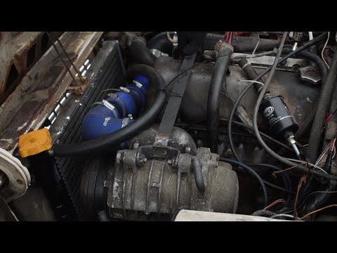 Видео: ВАЗ 2106 на компрессоре SC-14. Часть 2. Установка, первый запуск.