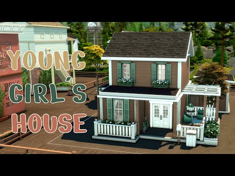 Видео: Дом молодой девушки Симс 4🌳Young girl's house The Sims 4 | Строительство | NO CC