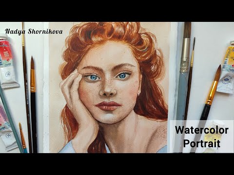Видео: Watercolor Portrait Painting/Акварельная живопись портрета