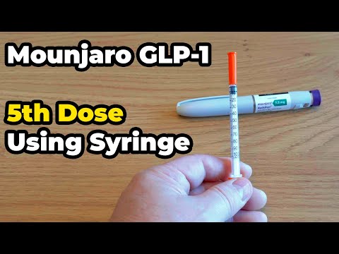 Видео: Mounjaro GLP-1 — 5-я доза с помощью шприца — есть обновлённая версия этого видео — ссылка в описании
