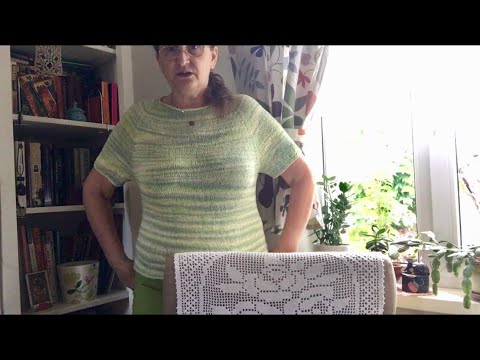 Видео: Хейворд Тётя Липа готов! Связан просто Реглан Сверху Спицами