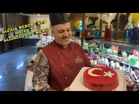 Видео: Обзор отеля Alexia Resort Spa Hotel 5*: завтрак, обед, ужин (4K). Сиде, Анталья, Турция. Лето 2023.