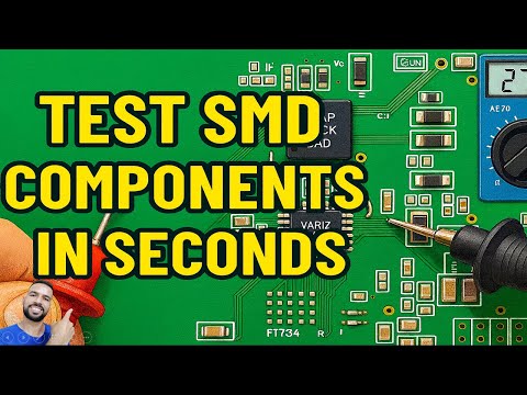 Видео: Электронные компоненты: проверка SMD-компонентов с помощью мультиметра, от конденсатора до микрос...