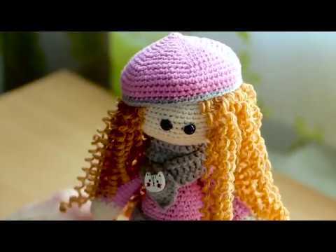 Видео: Как сделать волосы для куклы (Амигуруми)