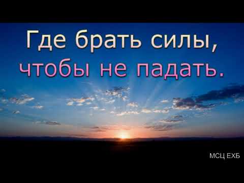 Видео: "Где брать силы, чтобы не падать". А. Н. Оскаленко. МСЦ ЕХБ.