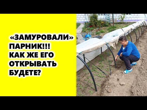 Видео: "Замуровали" парник!!! Как же его открывать-то будете???
