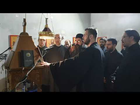 Видео: Херувимска песма, мелос Петра Лампадарија, препев Атанасија Рилског, глас 1.