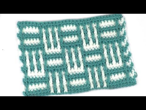 Видео: Двухцветный геометрический узор