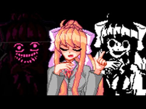 Видео: МОНИКА ПЕРЕДАЕТ ПРИВЕТ Friday Night Funkin' Monika Full Week mod