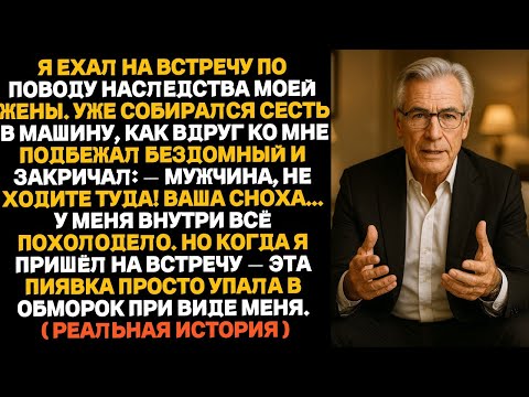 Видео: Я как раз собирался на собрание по поводу наследства моей жены Сел в машину как вдруг ко мне подошёл