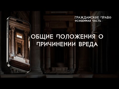 Видео: Общие положения о причинении вреда