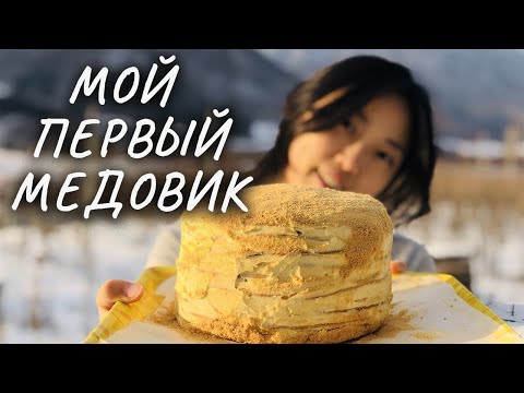 Видео: ЛЮБОВЬ И НЕНАВИСТЬ К МЕДОВИКУ. Кореянка впервые готовит торт медовик в Южной Корее