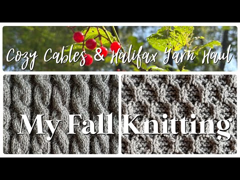 Видео: Моё осеннее вязание: уютные косы, готовые проекты и пряжа из Галифакса