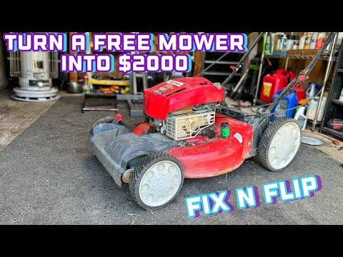 Видео: ПРЕВРАТИТЕ БЕСПЛАТНУЮ ГАЗОНОКОСИЛКУ В 2000 ДОЛЛАРОВ | ЧЕЛЛЕНДЖ FIX N FLIP