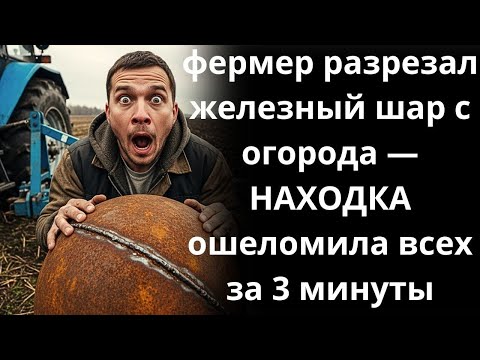 Видео: фермер разрезал железный шар с огорода — НАХОДКА ошеломила всех за 3 минуты