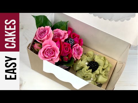 Видео: ЖИВЫЕ ЦВЕТЫ + КАПКЕЙКИ: ПРАЗДНИЧНАЯ УПАКОВКА ДЛЯ ДЕСЕРТОВ. Подробный МК