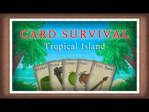 Видео: Card survival Tropical island #2 Делаем остров уютным
