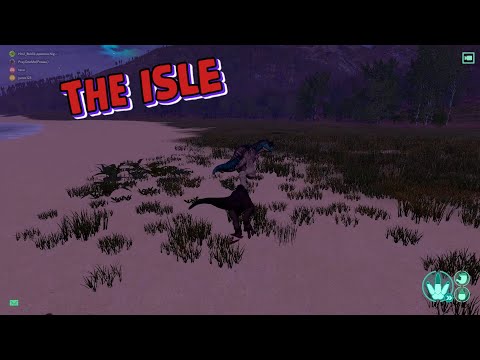 Видео: THE ISLE - Ютараптор отдыхает на пляже с Карнотавром!