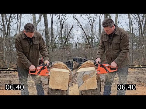 Видео: Echo CS 400 до и после модификации глушителя