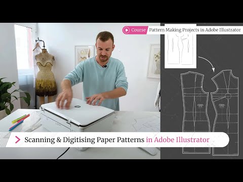 Видео: Простая оцифровка бумажных выкроек в Adobe Illustrator!