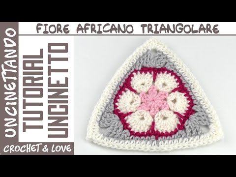 Видео: Покажу, как связать треугольник крючком с африканским цветком