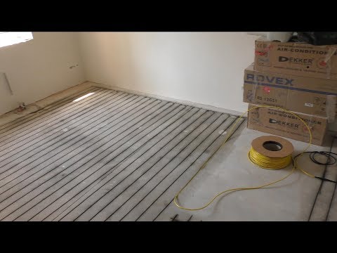 Видео: Как установить нагревательный кабель, когда стяжка уже готова.