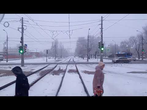 Видео: Волгоградский трамвай. Маршрут 5 "Жилгородок" - "Улица Радомская"/ Volgograd tram. Route 5