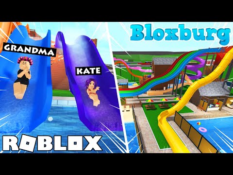 Видео: Бабушка ведёт Кейт в НОВЫЙ АКВАПАРК Блоксбурга! | Ролевая игра Roblox