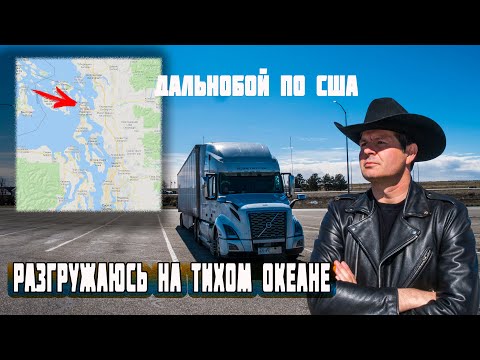 Видео: Разгружаюсь на Тихом ОКЕАНЕ в Америке! Дальнобой по США!