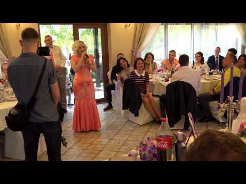 Видео: Поздравление мамы и авторская песня на свадьбе сына 08.06.2017
