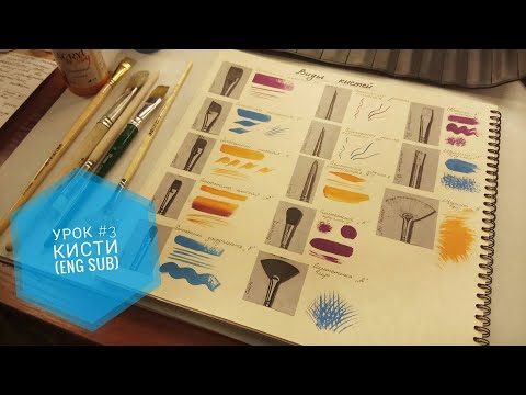 Видео: Уроки рисования с нуля #3 Кисти (engsub) Painting Lessons for Beginners #3 Brushes