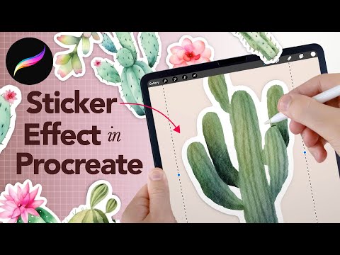 Видео: как создать реалистичный эффект наклейки в Procreate // Руководство по Procreate для начинающих