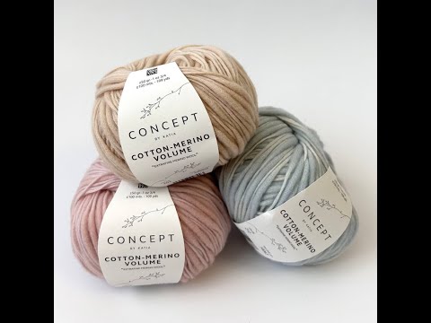 Видео: Пряжа Katia Cotton-Merino Volume . Обзор пряжи.