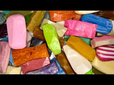 Видео: ASMR🔪Cutting very dry soap🤤😴Leftover 😍😍Резка очень сухих и хрустящих обрезков 👌👍🏻🎶