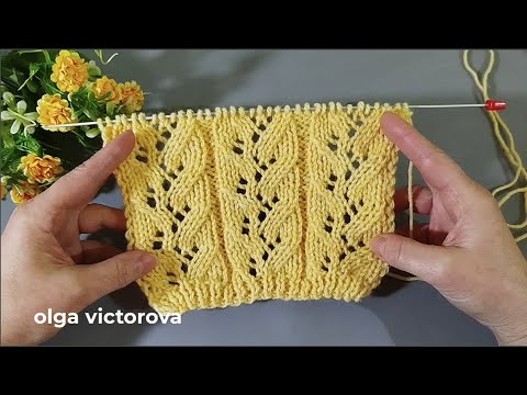Видео: 1170 АЖУРНЫЕ ДОРОЖКИ СПИЦАМИ Вязание Узоры спицами Knitting patterns