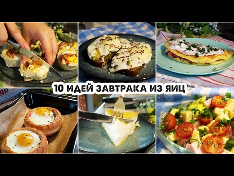 Видео: 🍳ЗАВТРАКИ ИЗ ЯИЦ 🥚10 идей простых и вкусных завтраков😋