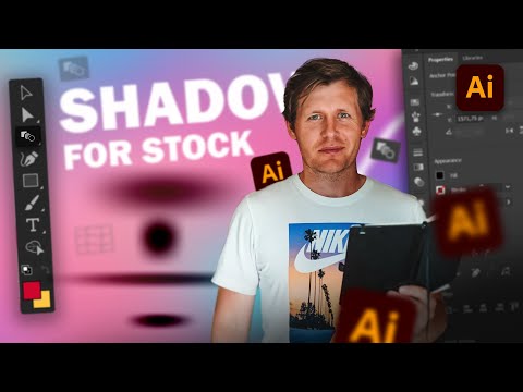 Видео: Как нарисовать красивую тень в иллюстраторе для стоков | Тень в Adobe Illustrator