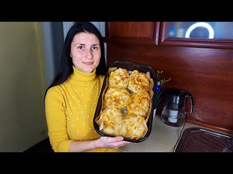 Видео: Вити банички с праз лук и гъби. Истинска наслада за душата.