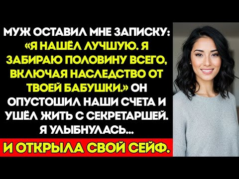 Видео: Мой муж оставил записку забирает половину, даже наследство от моей бабушки — я открыла сейф